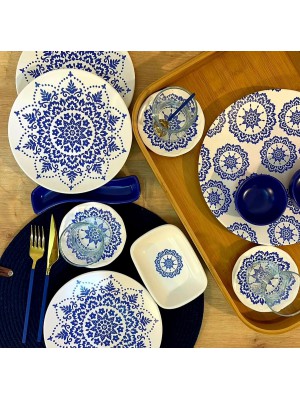 4 Kişilik Mavi Tam Kahvaltı Seti (19 Parça)